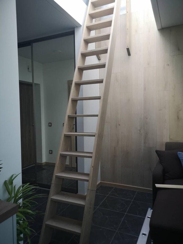 laiptai - kopėčios į stogo terasą